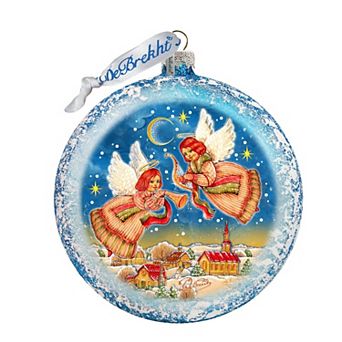 G.Debrekht Guardian Angels Glass Ornament by G. DeBrekht DecorNativity Holiday Decor - 744-038