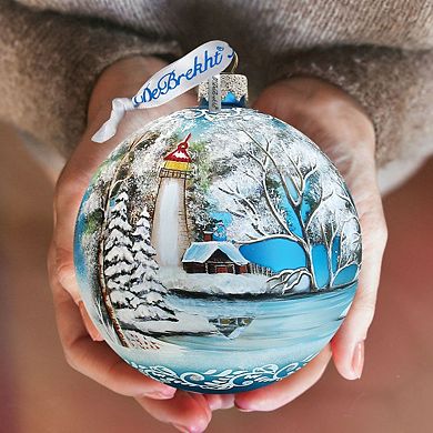 Winter Lighthouse Glass Ornament Limited Edition by G.DeBrekht