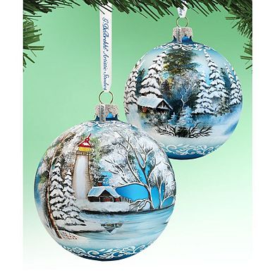 Winter Lighthouse Glass Ornament Limited Edition by G.DeBrekht