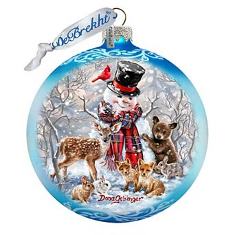 Frosty and His Forest Friends Glass Ornament Limited Edition by G. DeBrekht