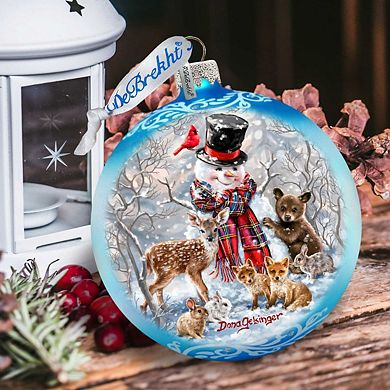 Frosty and His Forest Friends Glass Ornament Limited Edition by G. DeBrekht