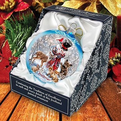 Frosty and His Forest Friends Glass Ornament Limited Edition by G. DeBrekht