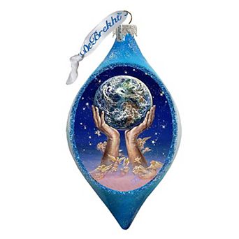 G.Debrekht Weep of the World Coastal Glass Ornament by Josephine Wall Decor Christmas Decor - 757-405-JW