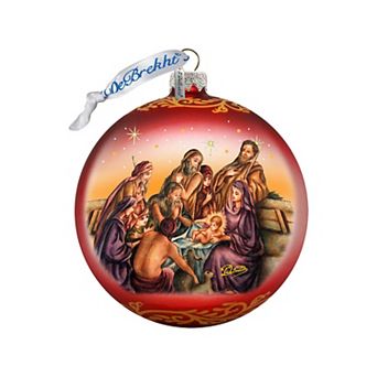 Nostalgic Family Nativity Glass Ornament Limited Edition by G. DeBrekht