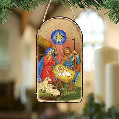 G.Debrekht Nativity of Birth Religious Orthodox Sacred Icon Ornament Inspirational Icon Decor