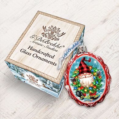 Designocracy Bright Lights Gnome Dwarf Mercury Glass Ornament by D. Gelsinger Christmas Decor