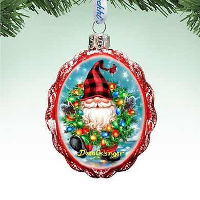 Designocracy Bright Lights Gnome Dwarf Mercury Glass Ornament by D. Gelsinger Christmas Decor