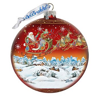 Up Up and Away Red Glass Ornament Limited Edition by G. DeBrekht