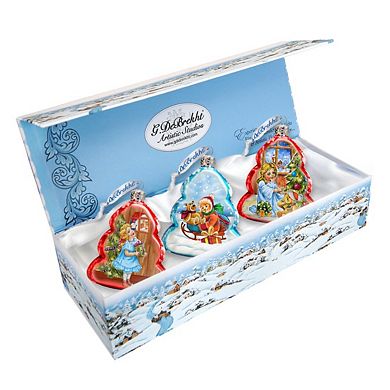 Designocracy Kids Play Mercury Glass Christmas Ornaments Set of 3 by G. DeBrekht Christmas Decor