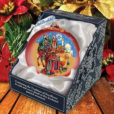 G.Debrekht Three Kings Ball Glass Ornament by G. DeBrekht DecorNativity Holiday Decor - 73551