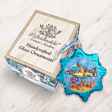 Designocracy Turtle Mercury Glass Ornament by G. DeBrekht Coastal Holiday Decor
