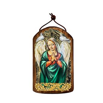 G.Debrekht Angel with Dove Religious Christian Sacred Icon Ornament Inspirational Icon Decor