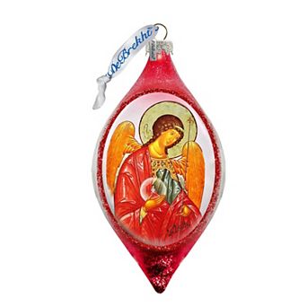 G.Debrekht Saint Michael Drop Glass Ornament by G. DeBrekht DecorNativity Holiday Decor - 757-036