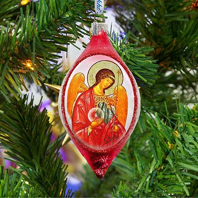 G.Debrekht Saint Michael Drop Glass Ornament by G. DeBrekht DecorNativity Holiday Decor - 757-036