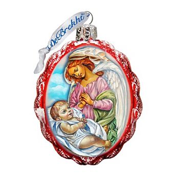 Designocracy Blessing Child Angel Mercury Glass Ornament by G. DeBrekht Nativity Holiday Decor