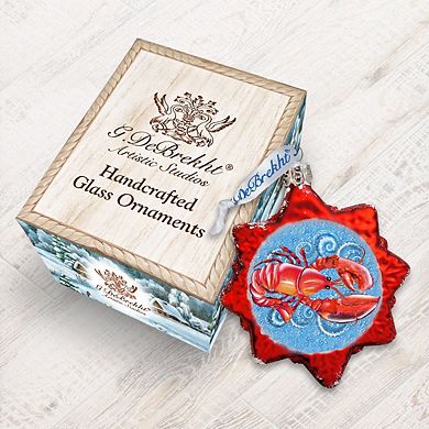 Designocracy Lobster Mercury Glass Ornament by G. DeBrekht Coastal Holiday Decor