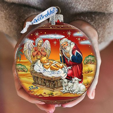 Adoration Ball in Red Glass Ornament Limited Edition by G. DeBrekht