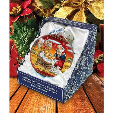 Adoration Ball in Red Glass Ornament Limited Edition by G. DeBrekht