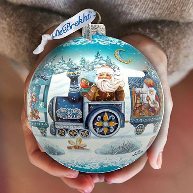 Express Train Ball Glass Ornament Limited Edition by G. DeBrekht