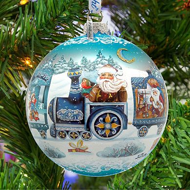 Express Train Ball Glass Ornament Limited Edition by G. DeBrekht