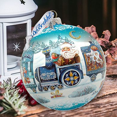Express Train Ball Glass Ornament Limited Edition by G. DeBrekht