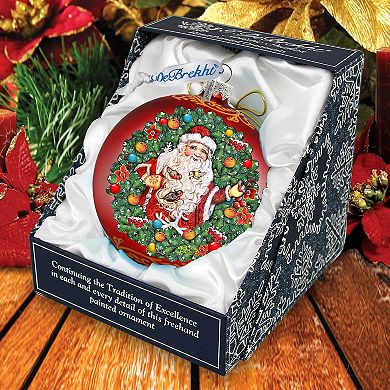 Santa the Bird Whisperer Glass Ornament Limited Edition by G. DeBrekht