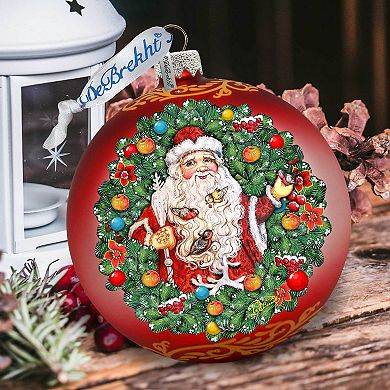 Santa the Bird Whisperer Glass Ornament Limited Edition by G. DeBrekht