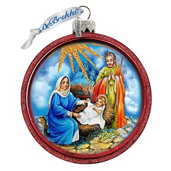 G.Debrekht Holy Family Glass Ornament by G. DeBrekht DecorNativity Holiday Decor - 73552C