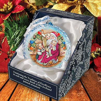 G.Debrekht Santa List Circle Glass Christmas Ornament by G. DeBrekht Christmas Decor - 744-011