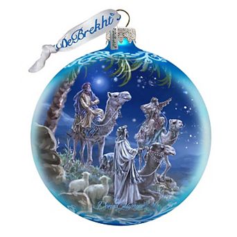 Let Us Adore Him Glass Ornament Limited Edition by D. Gelsinger