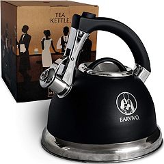 MegaChef 2.7 Liter Stovetop Whistling Kettle in Brushed Silver