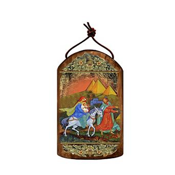 G.Debrekht Flight to Egypt Religious Orthodox Sacred Icon Ornament Inspirational Icon Decor