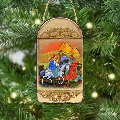 G.Debrekht Flight to Egypt Religious Orthodox Sacred Icon Ornament Inspirational Icon Decor