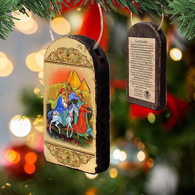 G.Debrekht Flight to Egypt Religious Orthodox Sacred Icon Ornament Inspirational Icon Decor