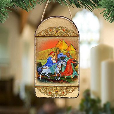 G.Debrekht Flight to Egypt Religious Orthodox Sacred Icon Ornament Inspirational Icon Decor