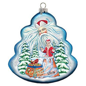 G.Debrekht Treasure Chest Tree Glass Ornament by G. DeBrekht Decor Christmas Decor - 762-004