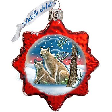 Designocracy Winter Animals Mercury Glass Ornaments Set of 3 by G. DeBrekht Wildlife Holiday Decor