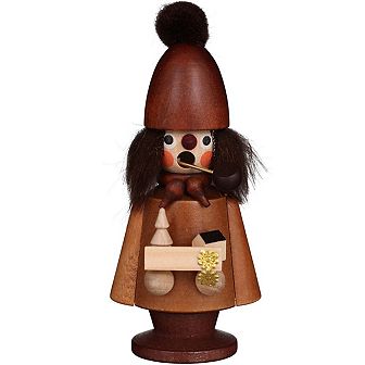 5" Brown and Beige "Christmas Toy Peddler" Incense Burner