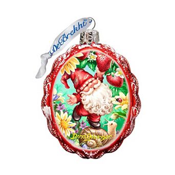 Designocracy Sweet Summer Gnome Dwarf Mercury Glass Ornament by D. Gelsinger Christmas Decor