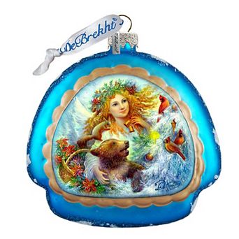 G.Debrekht Cherished Winter Glass Christmas Ornament by G. DeBrekht Decor Christmas Decor - 756-012