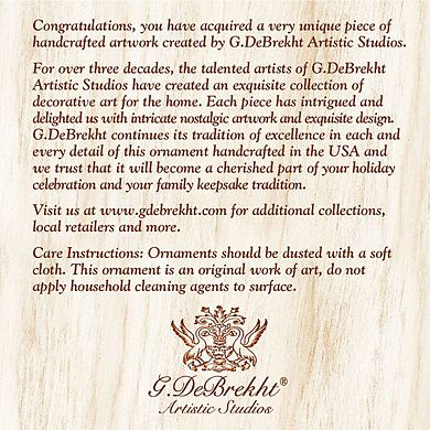 Designocracy Angels Are Near Mercury Glass Ornament by D. Gelsinger Nativity Holiday Decor