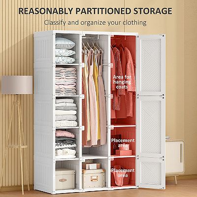 White portable closet discount