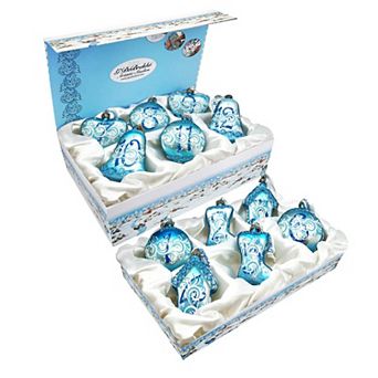 G.Debrekht 12 days of Christmas Glass Ornament Set of 12 by G. DeBrekht Decor Christmas Decor - 73102-B12