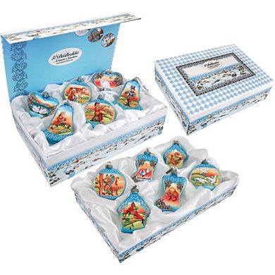 G.Debrekht 12 days of Christmas Glass Ornament Set of 12 by G. DeBrekht Decor Christmas Decor - 73102-B12