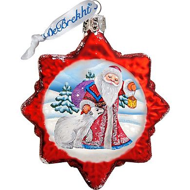 Designocracy Santa Mercury Glass Christmas Ornaments Set of 3 by G. DeBrekht Christmas Decor