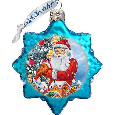 Designocracy Santa Mercury Glass Christmas Ornaments Set of 3 by G. DeBrekht Christmas Decor