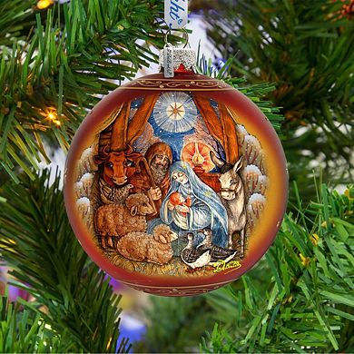 G.Debrekht Classical Nativity Glass Ornament by G. DeBrekht DecorNativity Holiday Decor - 73371