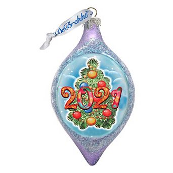 G.Debrekht Dated Christmas Glass Christmas Ornament by G. DeBrekht Decor Christmas Decor - 757-041-D