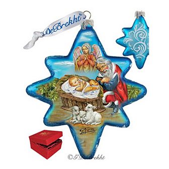 G.Debrekht Adoration North Star Glass Ornament by G. DeBrekht Decor Christmas Decor - 755-032