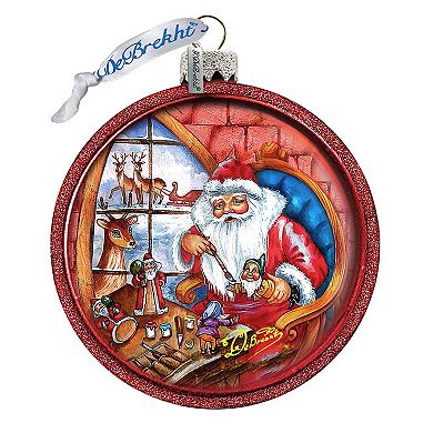 G.Debrekht Santa Workshop Glass Christmas Ornament by G. DeBrekht Christmas Decor - 73611C